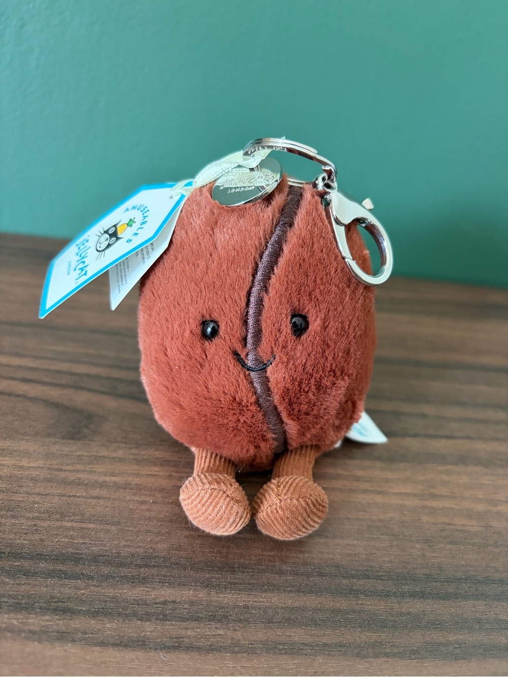 Jellycat Amusable Coffee Bean Bag Charm - BNWT